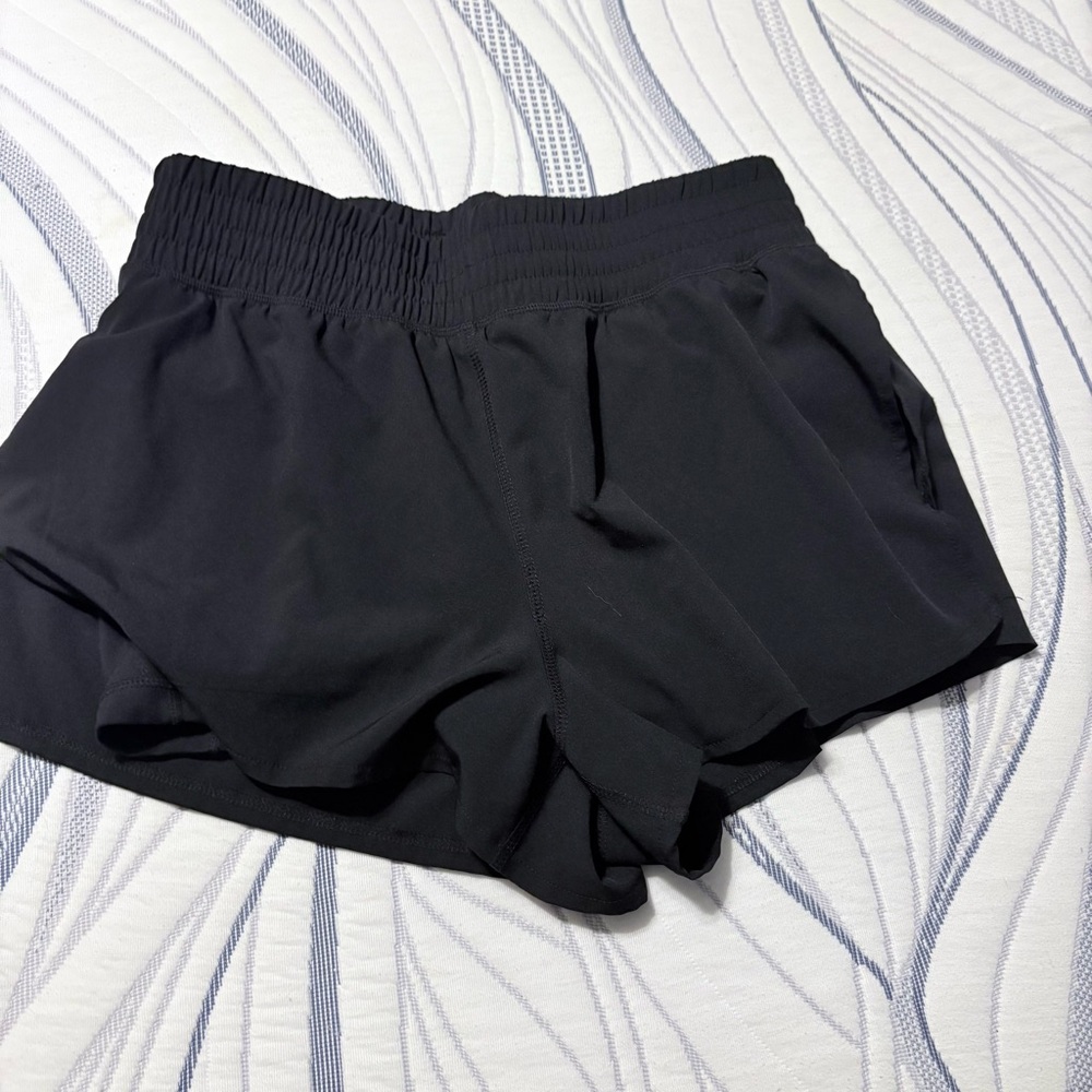 90 Degree By Reflex Black Activewear Shorts